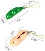 2pcs Squeeze Beans Keychain ADHD Soybean Fidget Toys Squishy Pea Pod Stress Toy Peanuts Keychain Gift for Kids Children Adult 6
