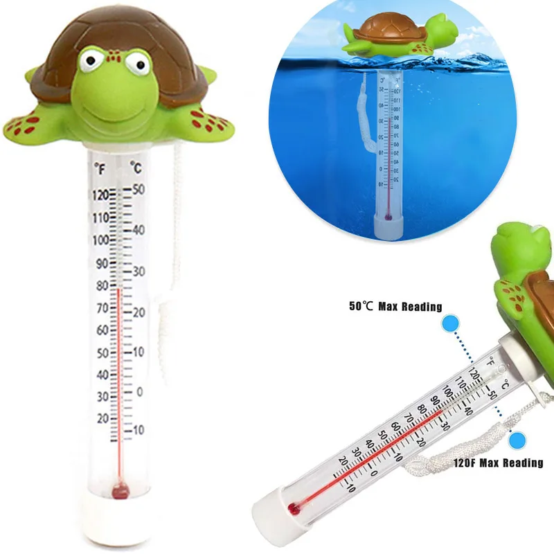 

Swimming Pool Temperature Meter Floating Bath Shower Tub Water Turtle Thermometer Aquariums Pool Temperature Measure Accessories