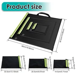 Signal Blocking Faraday Bag Set with Reflective Strips - Anti - Tracking Pouch for Keys and Phones (4 - Pack) (Black)