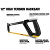 TOUGHBUILT TB-H4-22H High Tension Hacksaw 400mm Hand-held Hacksaw Tension 12-in Utility Ripping Hack Saw 3