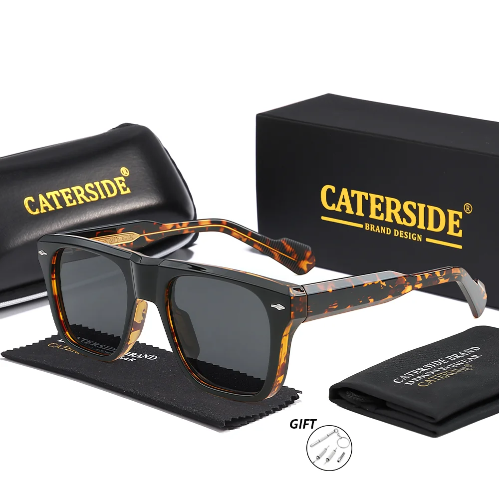 CATERSIDE Herren-Sonnenbrille mit dickem Rahmen, quadratische Gläser, Damen-Brille für Kurzsichtigkeit, Weitsichtigkeit, modische Korrektionsbrille – Detail 10
