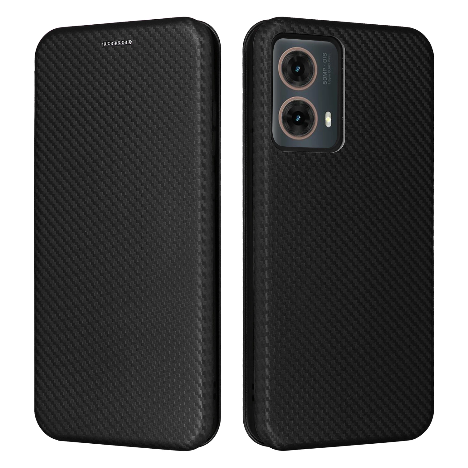 Luxury Carbon Fiber Leather Flip Case - Full Cover with Magnetic Closure