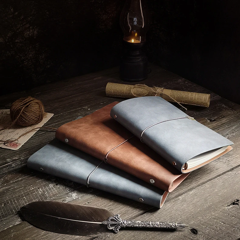 Vintage Soft PU Leather Travel Journal Notebook | Loose-leaf Binder Diary & Planner | School Stationery