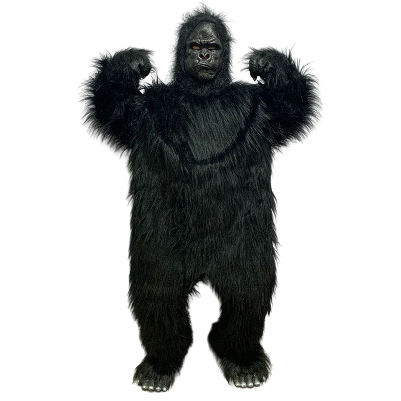 

King Kong Gorilla Pet Cosplay Costumes for Halloween High Quality Plush Cartoon Doll Clothes Party Advertising