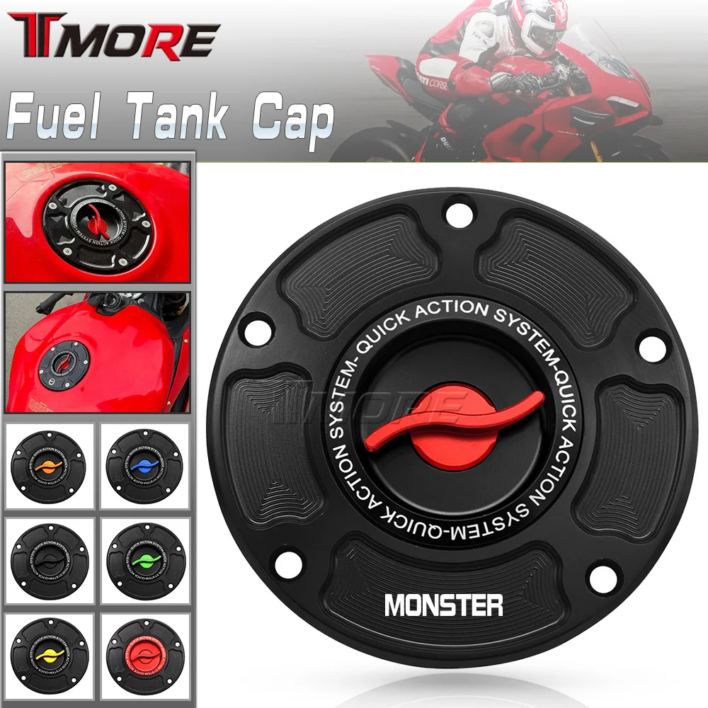 

Motorcycle Gas Fuel Tank Cap For DUCATI MONSTER 696 795 796 1100 S/DIESEL/EVO Aluminum Accessories Front Oil Gas Airbox Cover