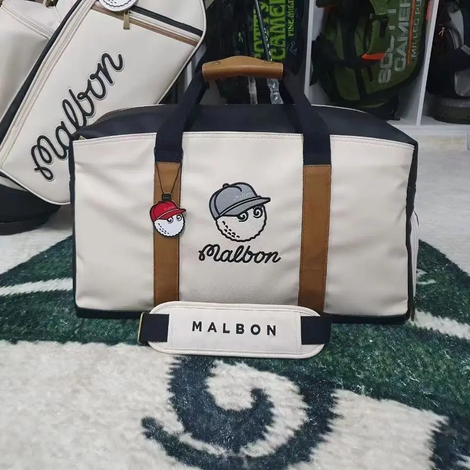 Malbon Bucketclassic Boston Bag Golf Clothing Travel Bag 보스턴백 Golf Bag Green Shoes Portable