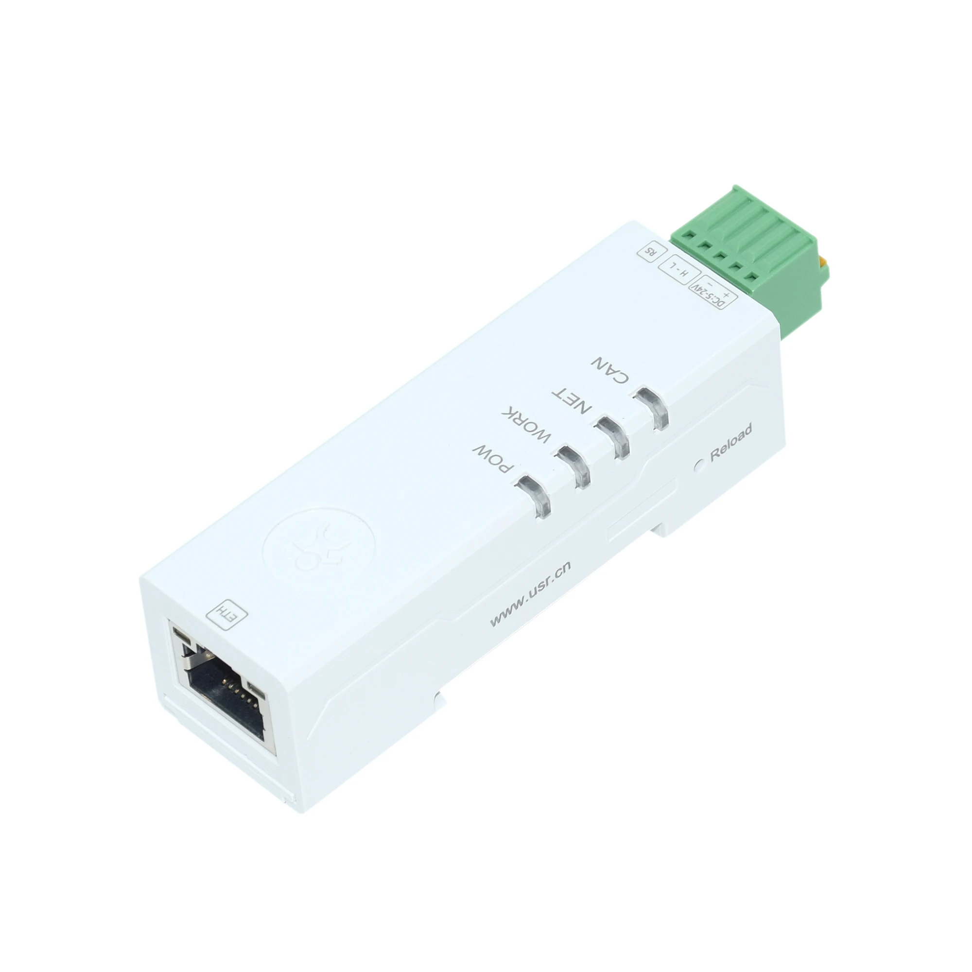 DC524V DIN 레일 USR-CAN115 CAN-이더넷 변환기 TCP 클라이언트/TCP 서버