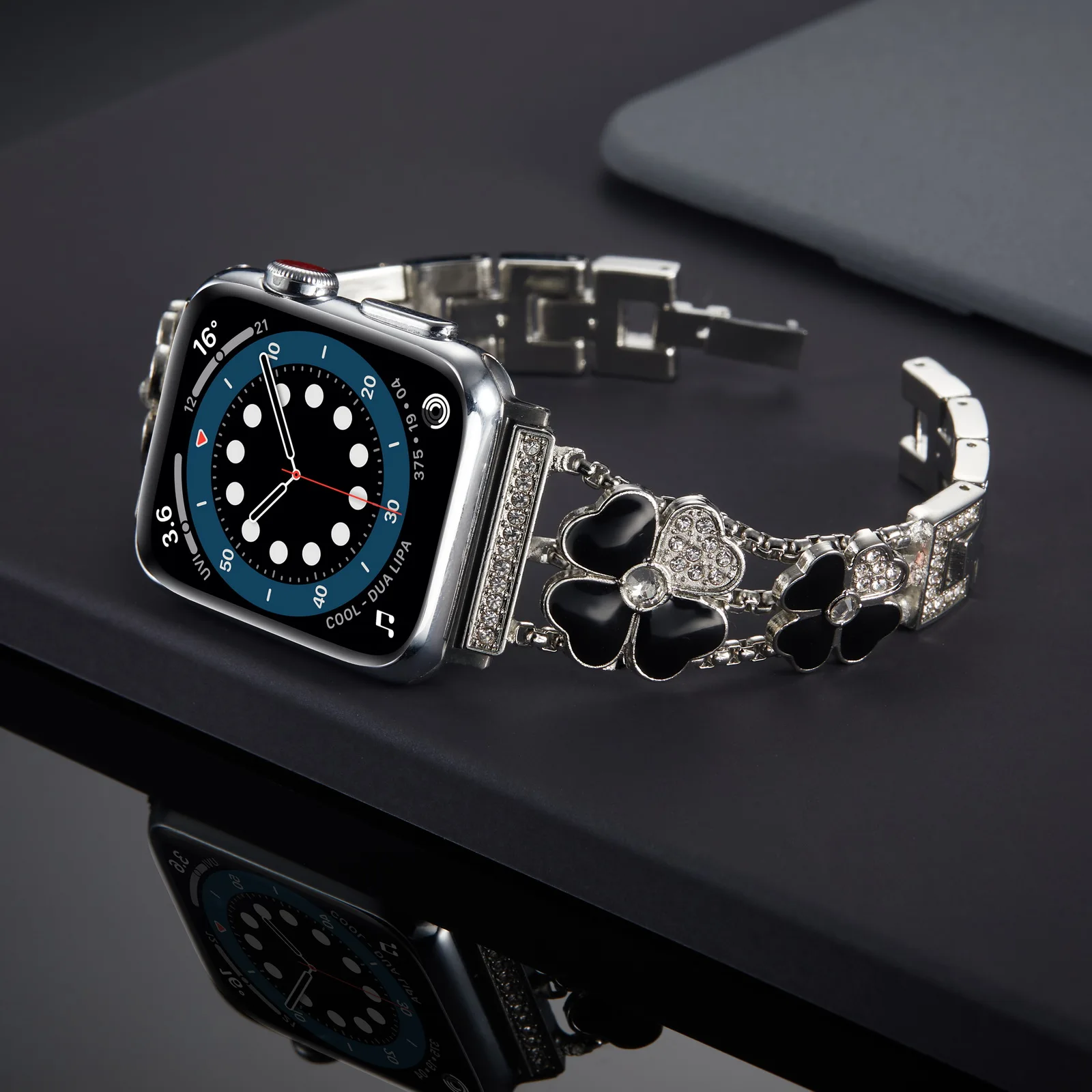 

Metal diamond strap for Apple watch band 45mm 41mm 44mm 42mm 40mm 38mm Luxury bracelet wristband for iWatch 8 7 6 5 4 SE Correa