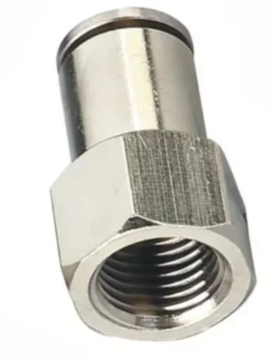 PC PB POC PL 4-16mm OD M5 M6 1/8" 1/4" 3/8" 1/2" BSP Copper Nickel Plating Push To Connect Pneumatic Air Fitting Quick Release
