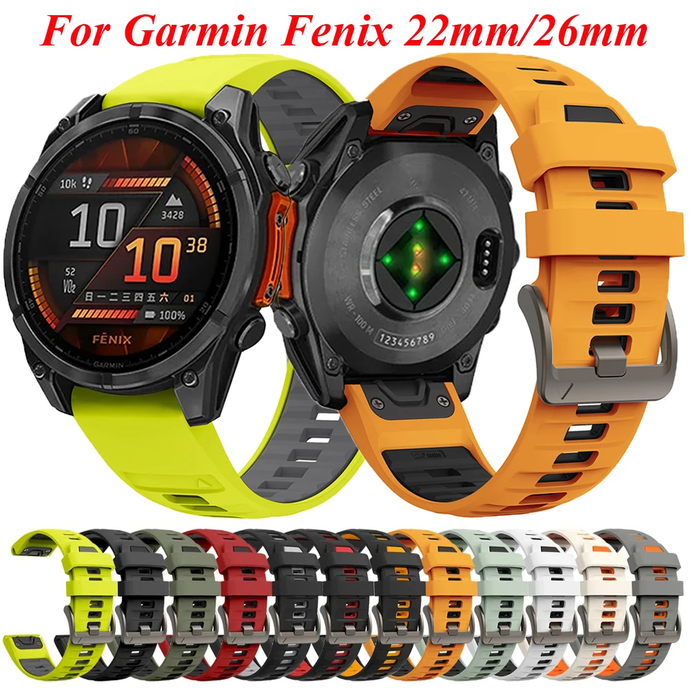 Premium Silicone Strap Bracelet for Smartwatches - QuickFit 22mm/26mm