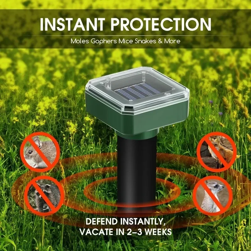 1/4PCS Outdoor Solar Powered Animals Repeller Outdoor Waterproof Repellent for Outdoor Lawns Garden Farmland Plant Protection - 2