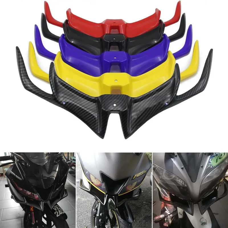 Motorcycle Front Fairing Winglet Wing Cover Trim For YAMAHA YZF R15 V3 Shark Fin Beak Moto Accessories motorcycle fairing
