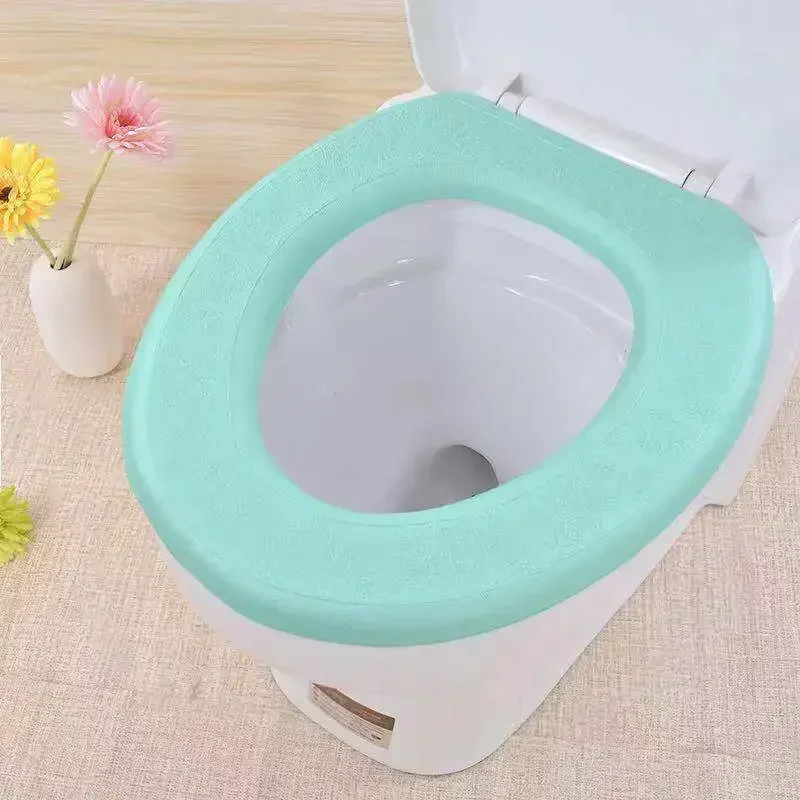Waterproof Soft Toilet Seat Cover Toilet Mat Pad Cushion O-shape Bidet Cover Accessories Bathroom Washable