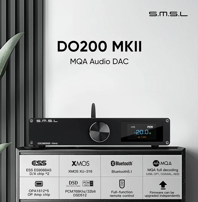 Smsl dod200 mkiiオーディオdac es9068as * 2 xmos xu316 Smsl dod200 mkiiオーディオdac es9068as * 2 xmos xu316