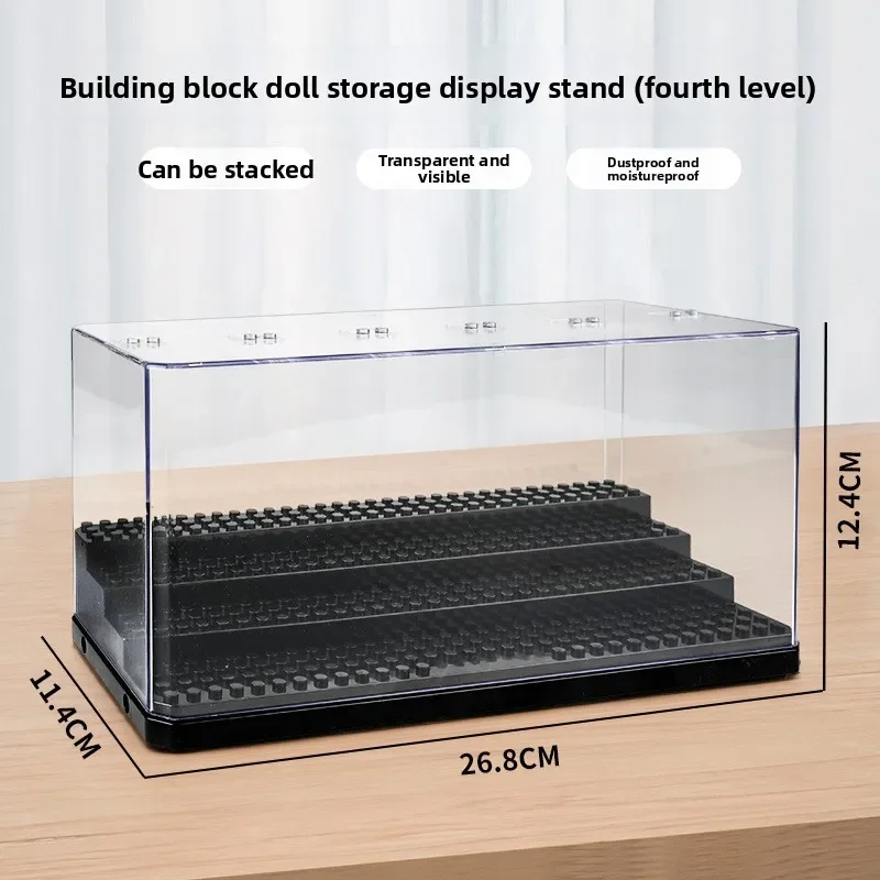 Stackable Acrylic Display Case for Building Block Figures and Toy Collections