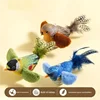 Interactive bird plush toy with sound for cats