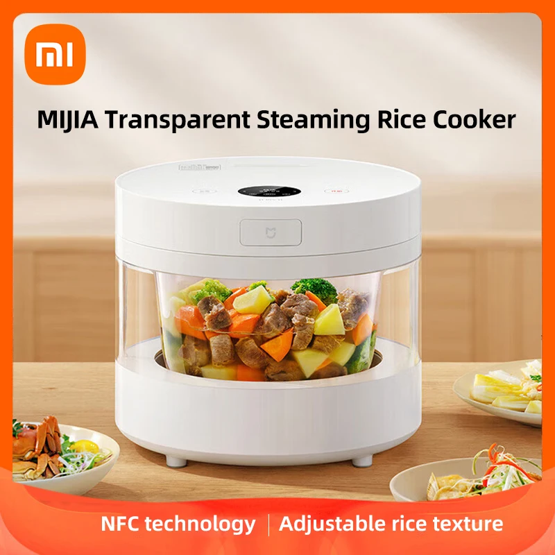 

XIAOMI MIJIA Transparent Steaming Rice Cooker 4L Electrical Pressure Cooker Household Multifunctional Kitchen Appliances