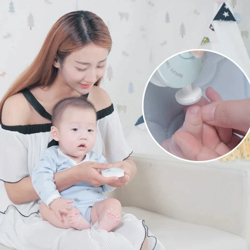 Electric Baby Nail Trimmers Adults Kids Nail Polisher Tool Manicure Scissors Newborn Baby Hygiene Kit Baby Nail Clipper Cutter 2