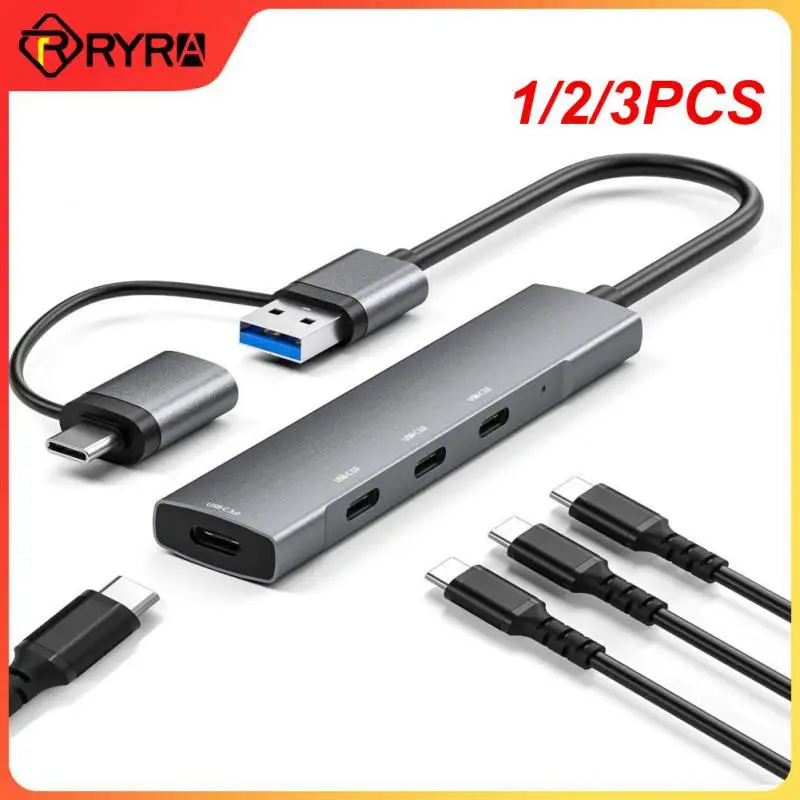 

1/2/3PCS RYRA 4 In 1 USB3.0 Hub Type C Multi-Port Splitter Adapter 5Gbps Docking Stations HUB Extender PC Laptop USB C Hub