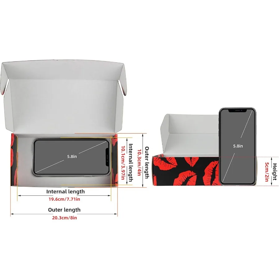 25 Pack 4x6x2 inch Corrugated Cardboard Shipping Boxes for Valentine's Day and Mother's Day Gifts Ideal for Small Business Pack