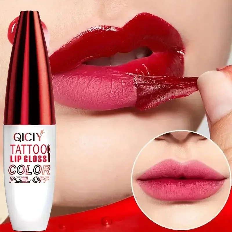 Peel Off Lips Gloss Matte Outline Contour Tattoo Lip Stain Waterproof Transfer Resistant Tear Off Natural Lip Tint Girls