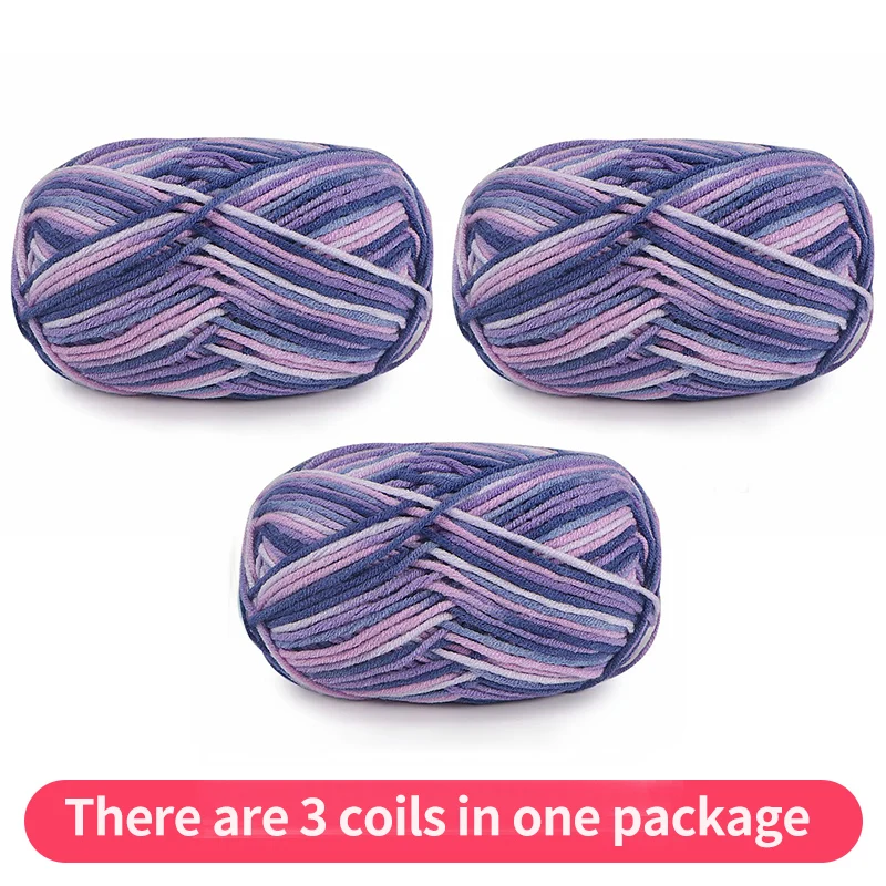 Colorful Gradient Yarn, 150g Milk Cotton for Handwoven Sweaters, Hats & Scarves
