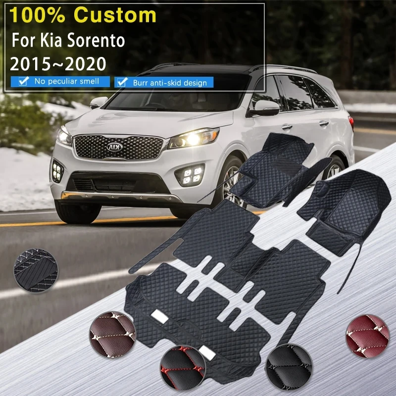 

For Kia Sorento UM MK3 2015~2020 7seat Car Floor Mats Dirt-resistant Mat Carpet Foot Cover Cubre Pisos Para Auto Car Accessories