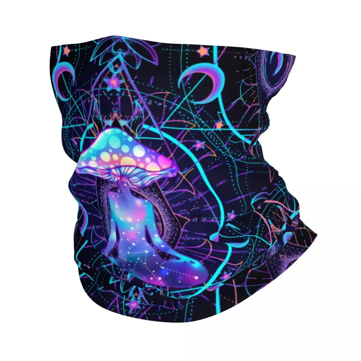 

Psychedelic Magic Mushrooms Bandana Neck Cover Printed Balaclavas Magic Scarf Cycling Outdoor Sports for Men Adult All Season