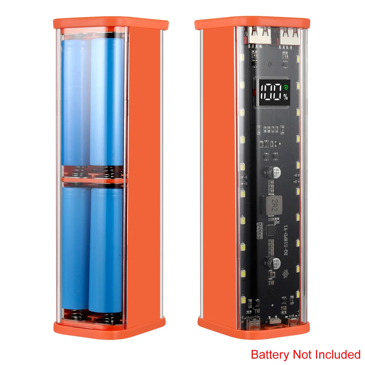 Power Bank Case 8 Slots 18650 DIY Fast Charging large Capacity Digital Display Battery Storage Xiaomi Huawei