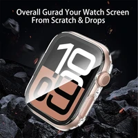 Verre + étui pour Apple Watch 10 9 8 45mm 41mm 44mm 40mm S10 42mm 46mm, housse de protection rigide pour IWatch 7 SE 6 5 4 3 4