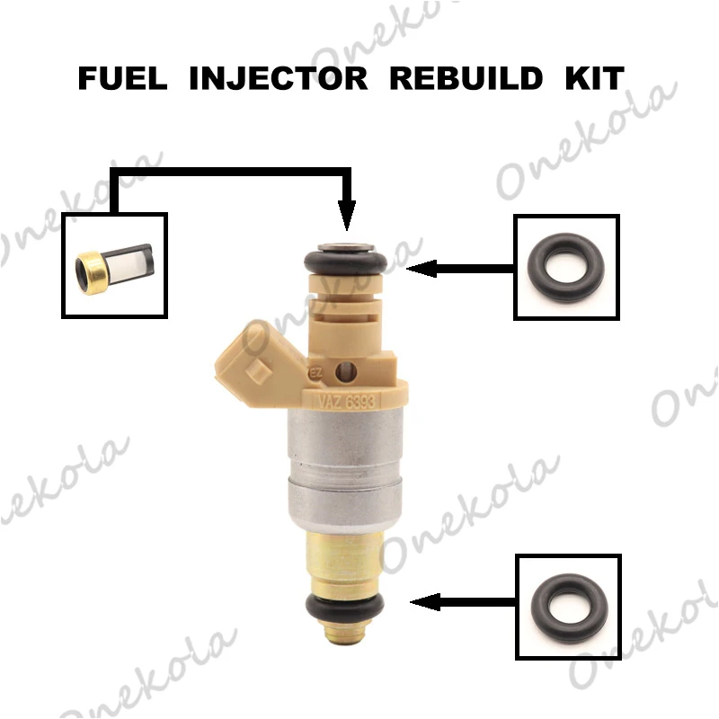 

Fuel Injector repair kit Orings Filters for VAZ6393 For Lada Fuel Supply System Injection Nozzle