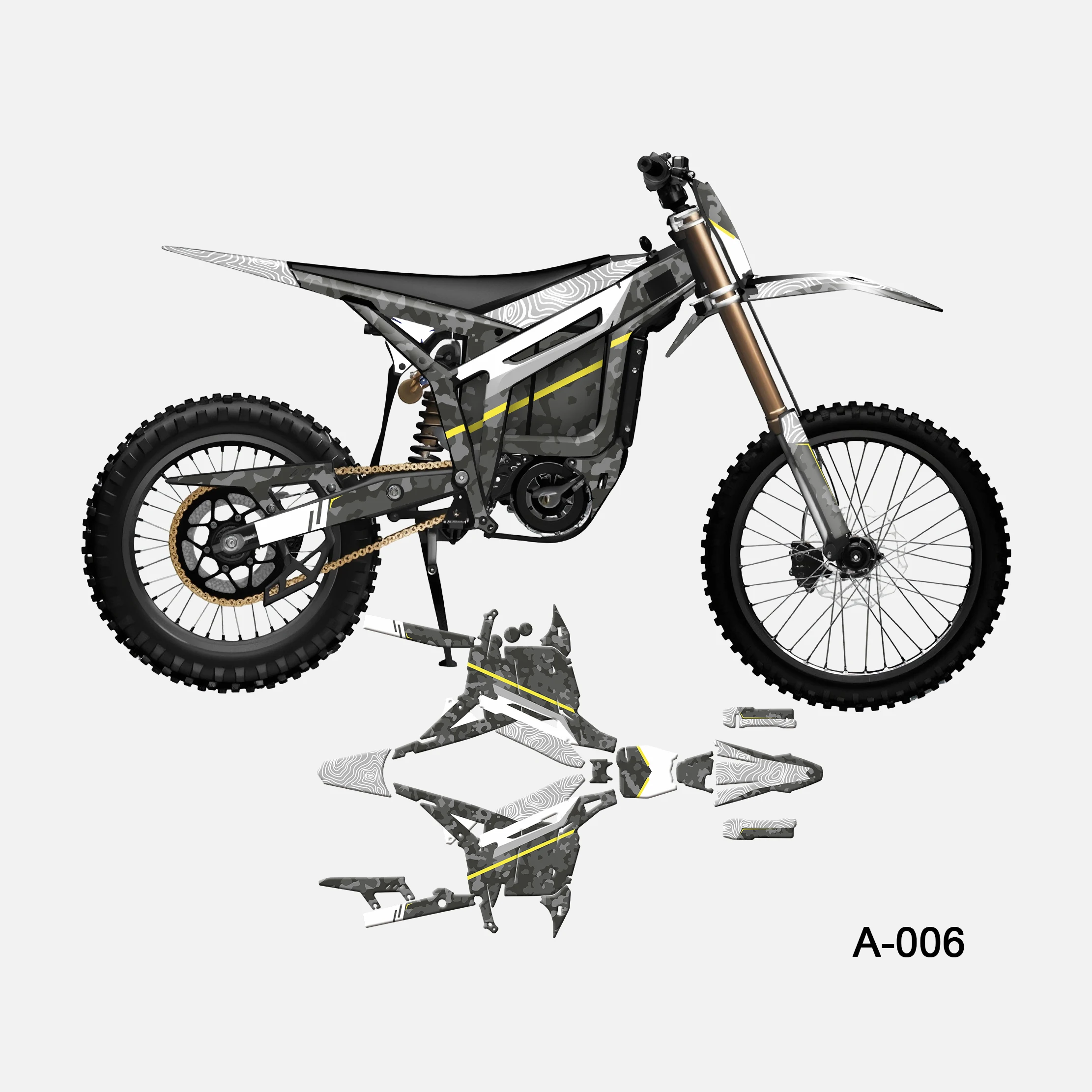 Electric motorcycle decal pattern kit offroad Motorcycle stickers For ...