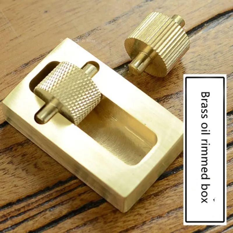 

Mini Pure Copper Oil Edge Box DIY Leather Edge Processing Manual Leather Tools Non Edge Oil Pen No Need To Hold Oil Edge Box