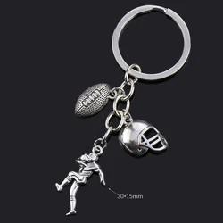 Charming Women's Keychain with Moon, Heart, and Animal Accents (S5049 rugby football)