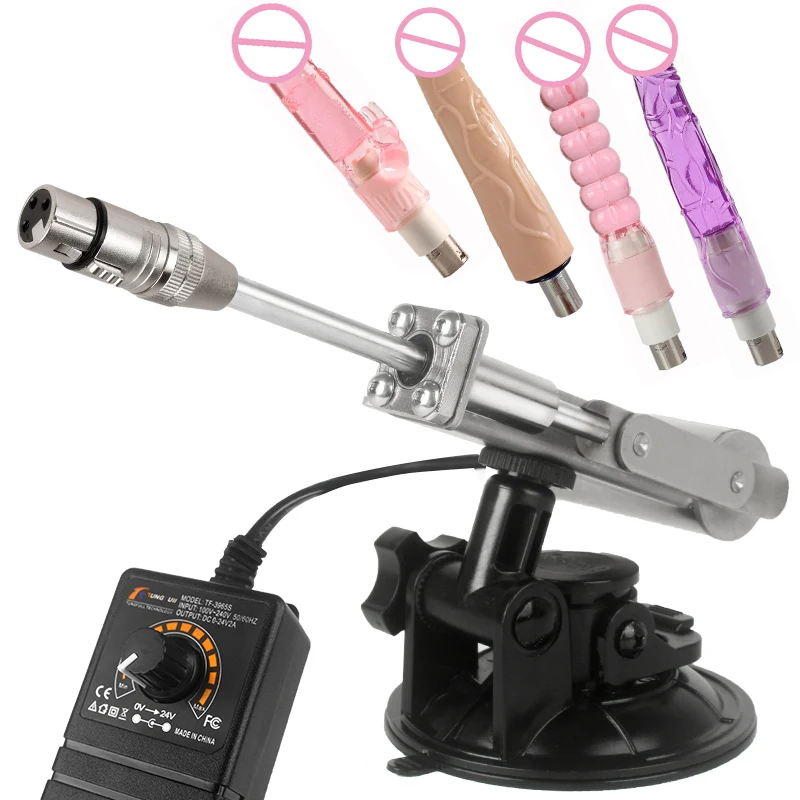 Sex Toy Mini Telescopic Sex Machine with 3XLR Dildo 39mm Stroke 30~350rpm Reciprocating Linear Actuator Female Masturbation Sexual Kits