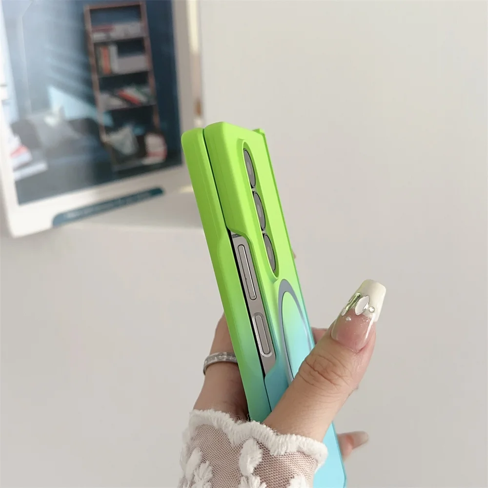 Vibrant Multi-Color Shockproof Hinge Case with MagSafe Cover