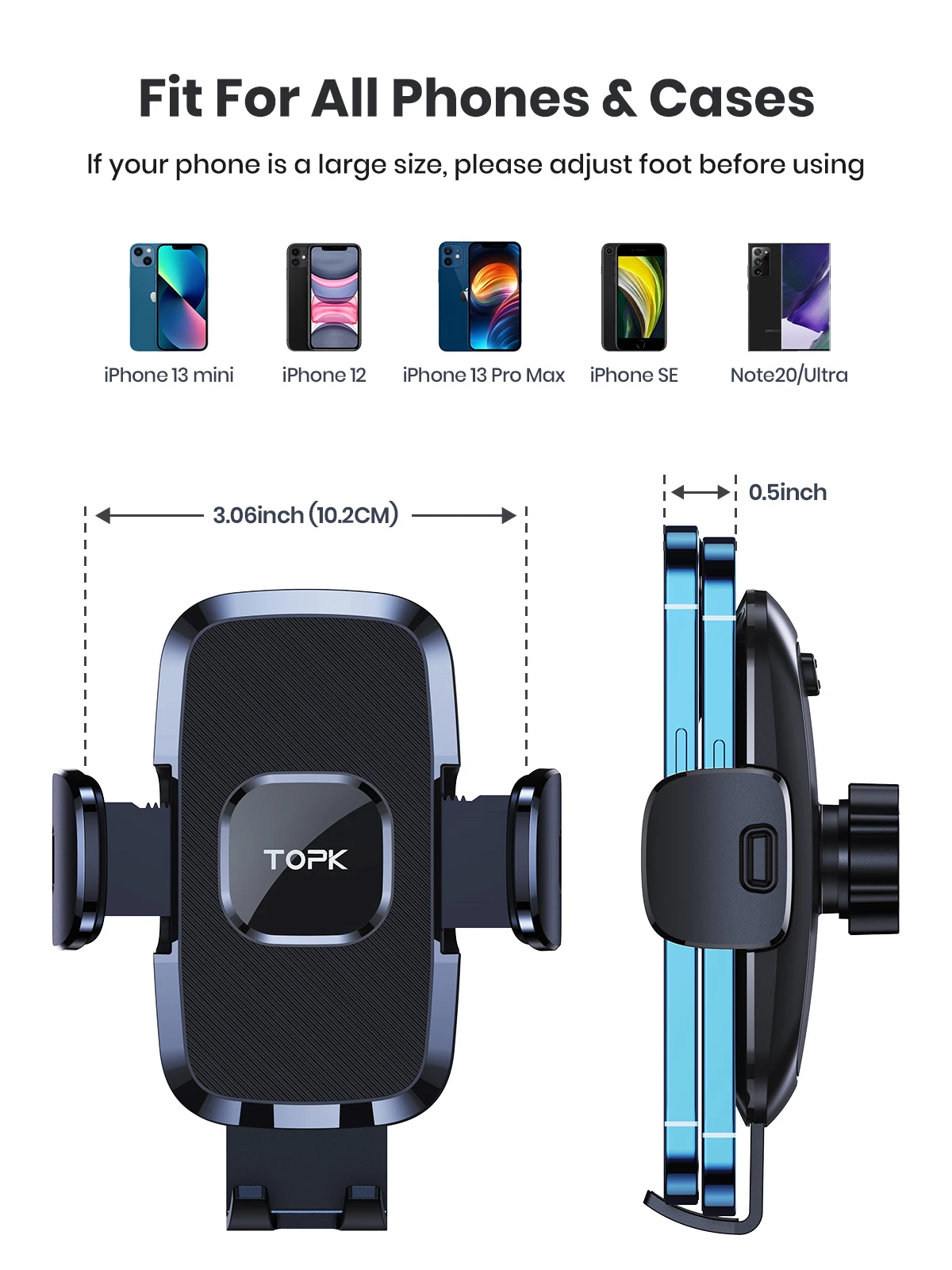 Car Phone Holder Mount for Car Windshield Dashboard Universal Hands Free Automob