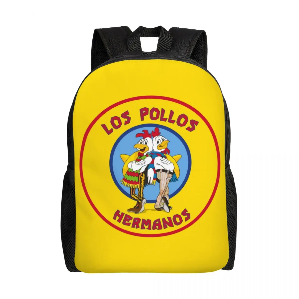 

3D Print Breaking Bad Los Pollos Hermanos Backpacks for Girls Boys The Chicken Brothers Bags Men Bookbag Fits 15 Inch Laptop