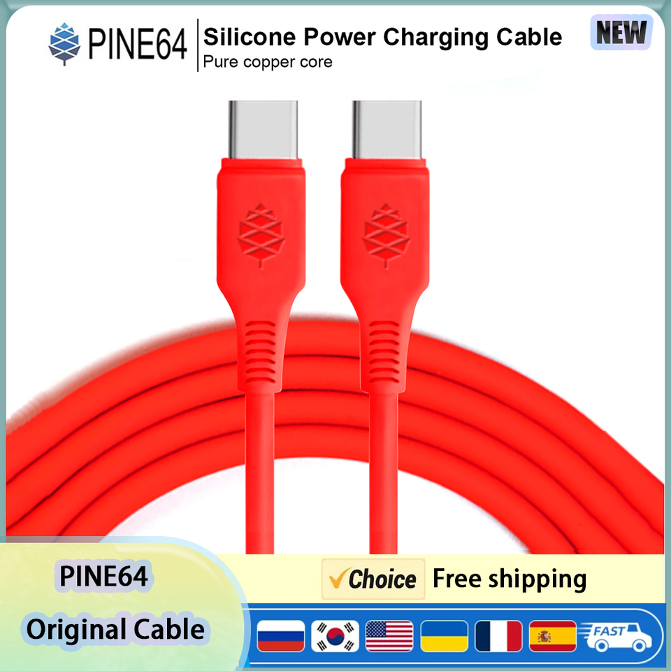 PINE64 Original Type-C Silicone Power Cable 350Â° High-Temperature Resistance Special power cord for Pinecil V2 V1 Soldering iron