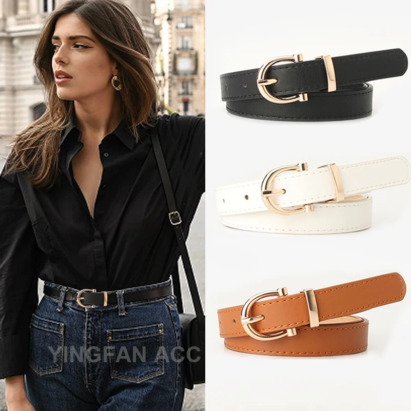 2PCS New Luxury Designer Women Belt Genuine Leather Female Fashion Metal Belt Buckle Waistband High Quality Trend Belt Lady 2pcs 100% original nagoya na 701 female dual band antenna for uv 5r uv 82 uv9r hyt baofeng px 777 px 888 tg uv2 walkie talkie