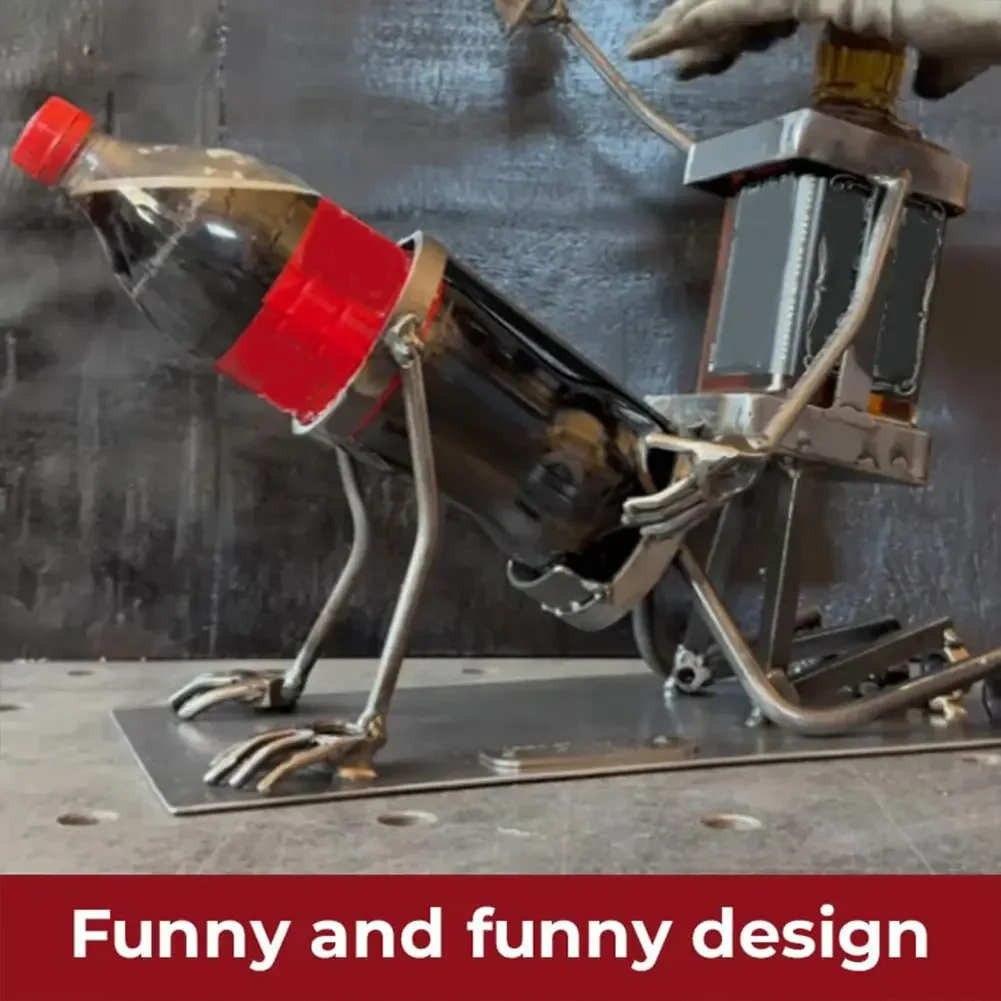 Steampunk Style Drink Stand Skull Skeleton Design Wine Holder Beer Whisky Wine Bottle Display Rack Stand for Whiskey Beer