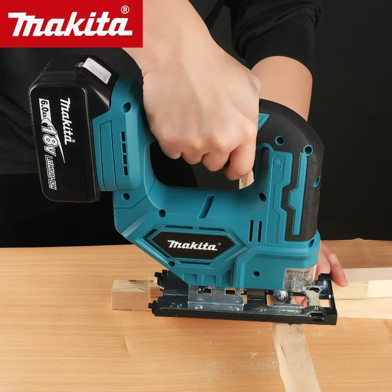 Makita DJV182Z 340W 18V 브러시리스 직소(톱날 포함) 배터리 없음 무선 배럴 핸들 휴대용 목수 전동 공구