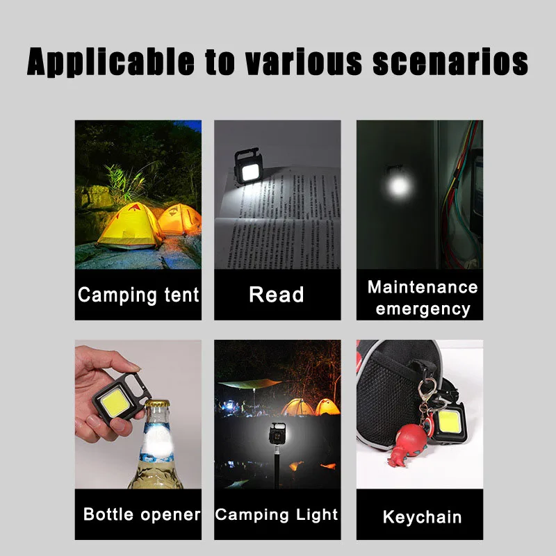 mini lanterna led chaveiro luz usb recarregável luz de trabalho magnético acampamento ao ar livre lanterna comprar obter frete grátis rápido