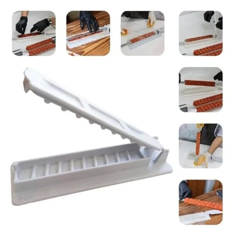 Portable BBQ Grilling Basket Stainless Steel Nonstick Barbecue Grill Basket Tools Grill Mesh for Meat Hamburger Barbecue Tools