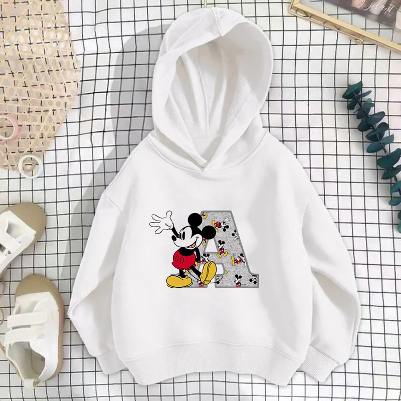 Mickey gyerekek hoodies disney Magánközlemények abcd sweatshirts kawaii Garbó Anime cartoons lányok Fiú gyerekeknek Lezser ruhák Megmunkalás tops