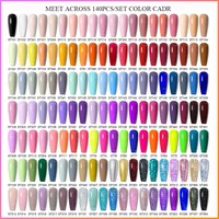 140pcs/set Color Gel Nail Polish Set Semi Permanent Soak Off Uv Gel Nude Glitter Varnish Nails Salon Professional Manicure Set 2