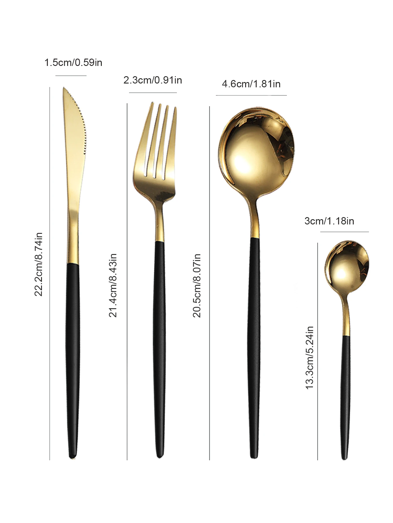 Black Gold Cutlery Set Stainless Steel Cutlery Knife fork Spoon Silver Kitchen supplies 4-piece set cutlery set,western style cutlery set,picnic cutlery set,stainless steel cutlery set,camping cutlery set,wooden cutlery set
