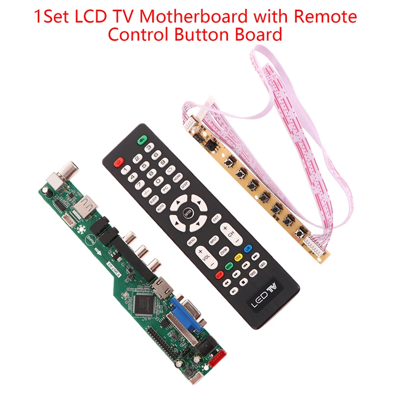 

1Set LCD TV Motherboard T.U67.03 With Remote Control Button Board Support Remote Control Digital Switching Resolution