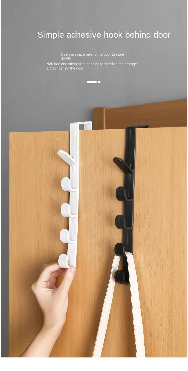 Description Picture 2 of itemBehind the Door Coat Hook Hanger behind the Door Cabinet Wardrobe Dormitory Door Hook Storage Rack