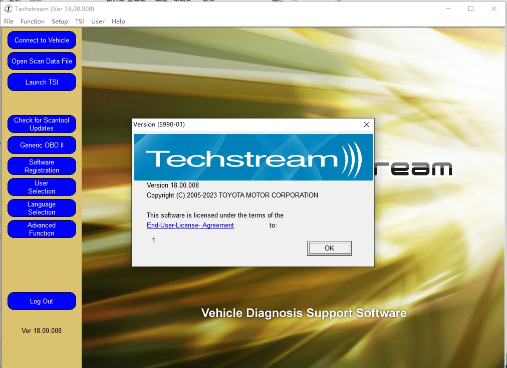 Car Repair Software FOR TOYOTA TIS Techstream 18.00.008 Link And Active Code Work With MINI VCI MINIVCI